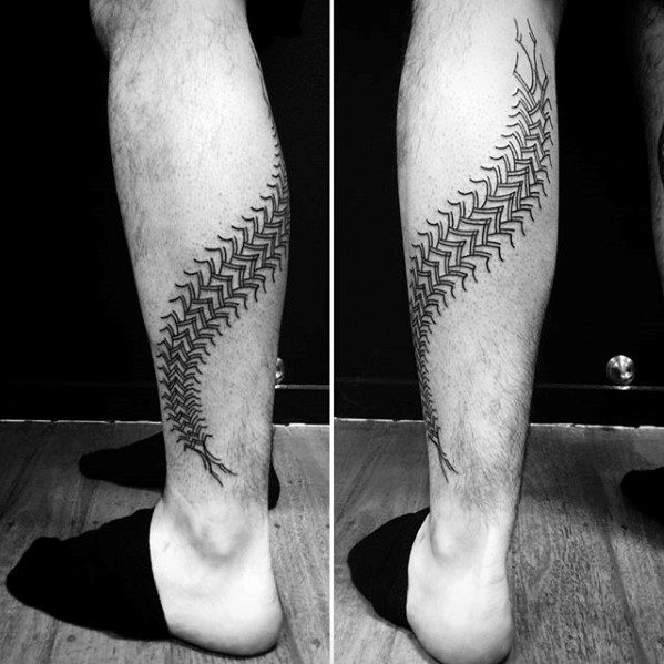 Mens Cool Centipede Tattoo Ideas Full Leg
