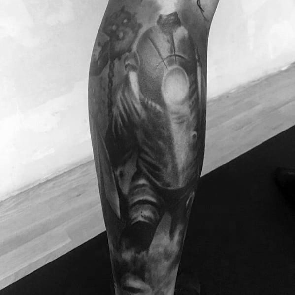 Mens Cool Diver Leg Sleeve Tattoo Ideas