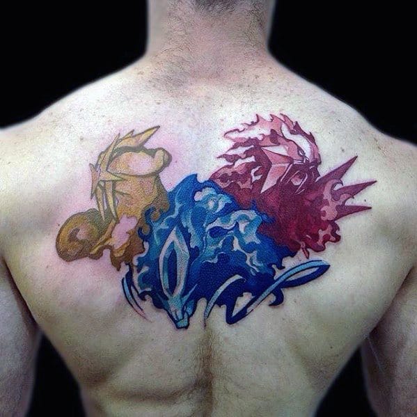 Mens Cool Gamer Tattoo Ideas On Back