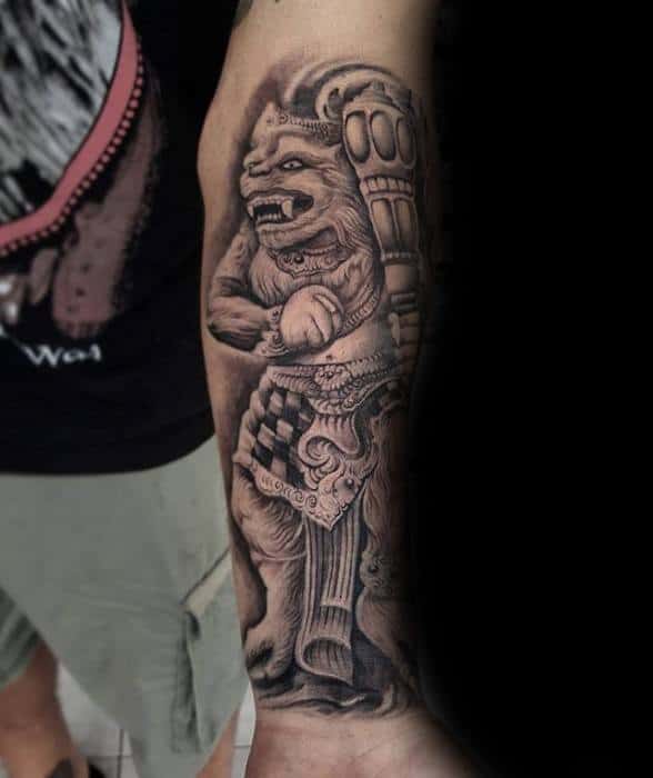 Mens Cool Hanuman Tattoo Ideas Inner Forearm