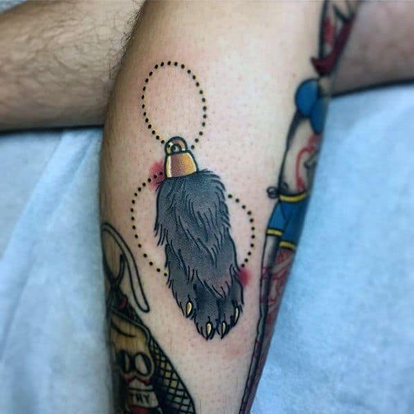 Mens Cool Leg Rabbits Foot Tattoo Ideas