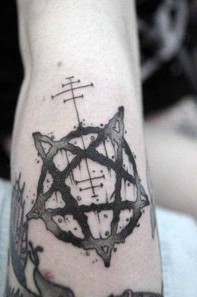 Mens Cool Pentagram Tattoo Design Ideas