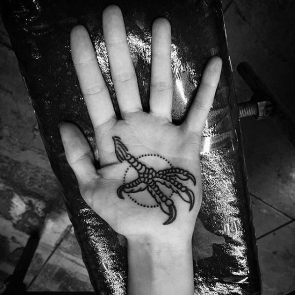 Mens Cool Talon Tattoo Ideas On Palm Of Hand