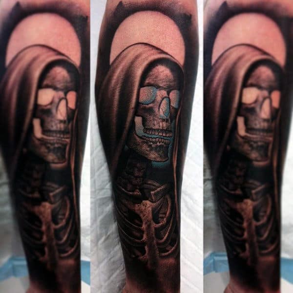 Men's Cool Tattoo Of Grim Reaper