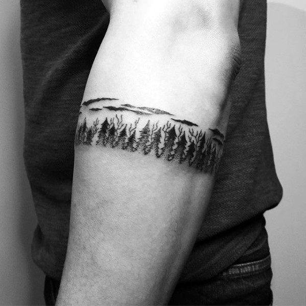 Mens Cool Treeline Tattoos