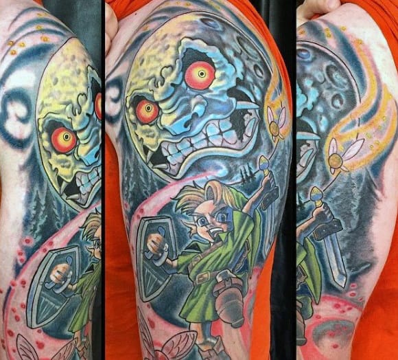 Mens Cool Upper Arm Zelda Tatoo Ideas