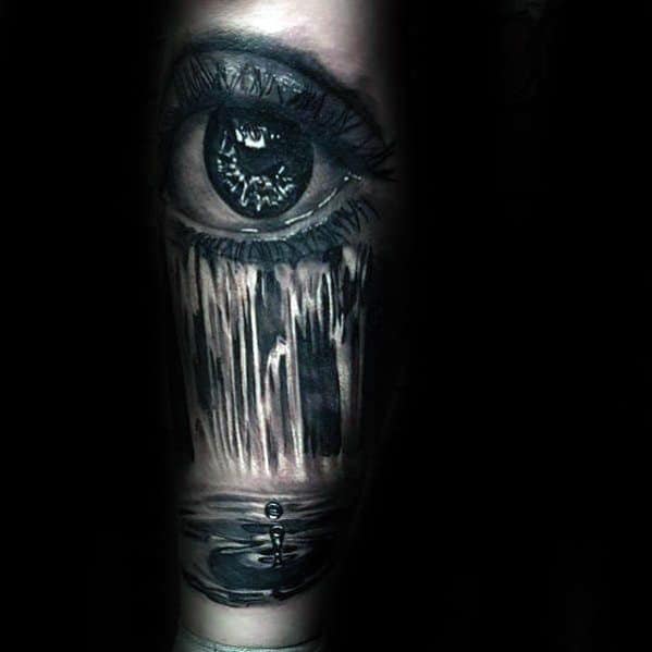 Mens Cool Water Drop Tattoo Ideas