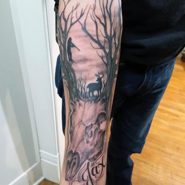 Mens Deer Tattoo Designs Forearm