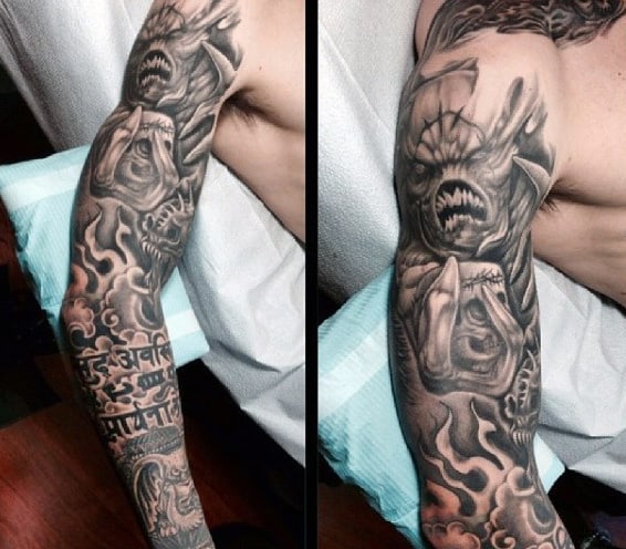 Mens Demonic Tattoos