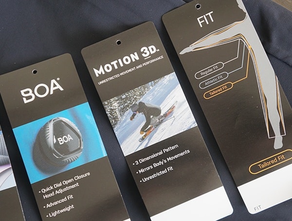 Mens Descente Octane 3l Shell Jacket Tag Highlights Motion 3d Fit And Boa