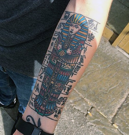 Men's Egyptian Tattoo On Wrist