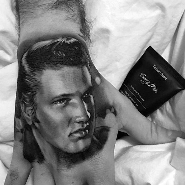 Mens Elvis Presley Hand Tattoo Ideas