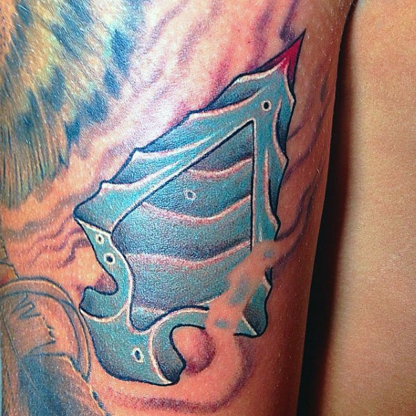 Mens Ethnic Arrowhead Tattoo On Arms