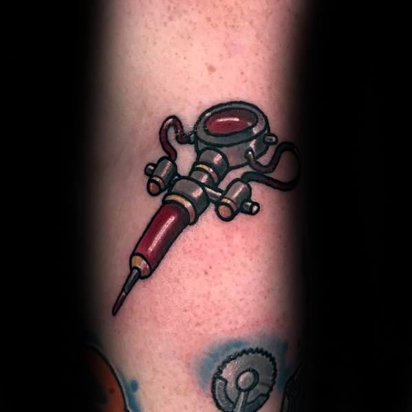 Mens Fallout Stem Pak Forearm Video Game Tattoos