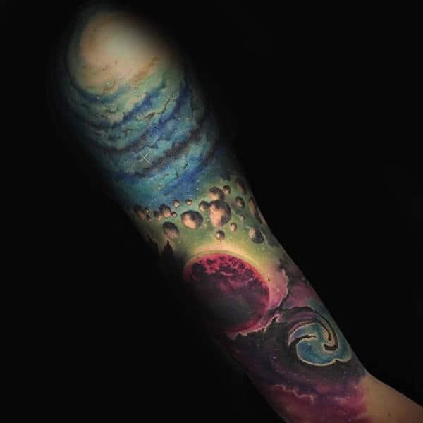 Mens Fantastic Astronomy Tattoo Full Sleeves