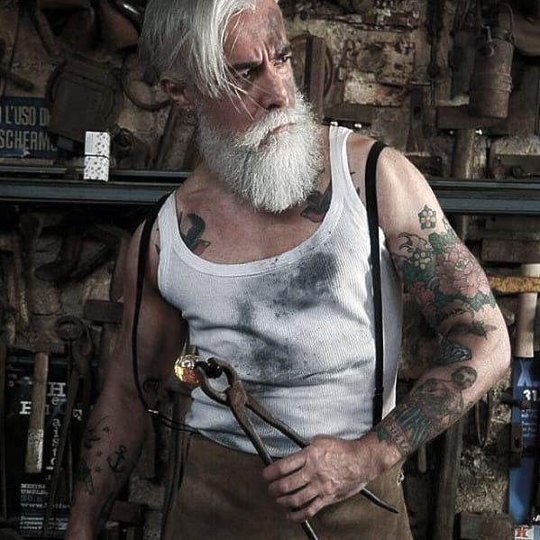 Mens Fashion Grey Beard Styles