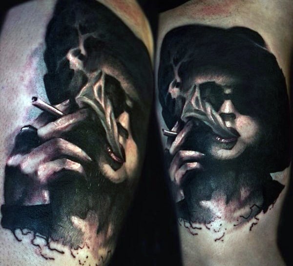 Mens Fight Club Marla Singer Inner Arm Tattoo