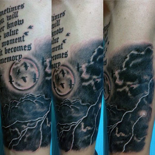 Mens Forearm Cloud Tattoos