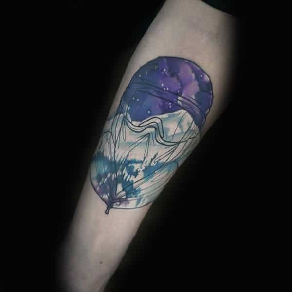 Mens Forearms Cool Snowboard Tattoo