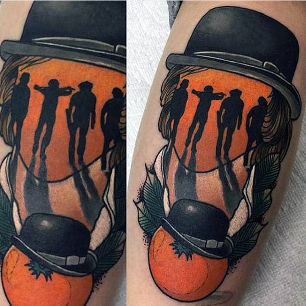 Mens Forearms Dark Shadow Effect Neo Traditional Tattoo