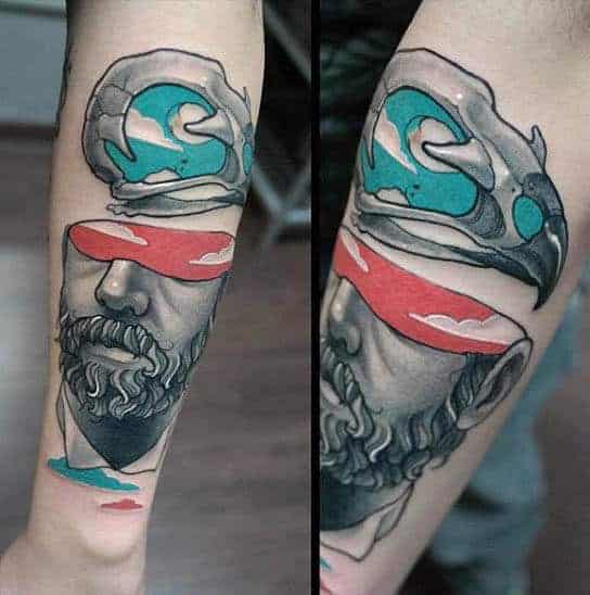 mens-forearms-modern-art-blindfolded-man-tattoo