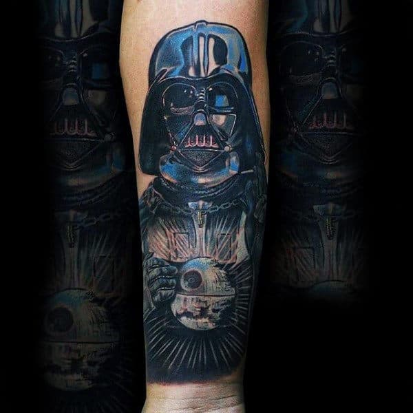 Mens Forearms Phenomenal Darth Vader Tattoo