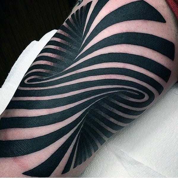 Mens Forearms Twisted Zebra Lined Manly Tattoos