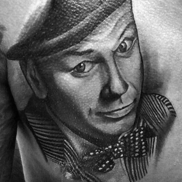 Mens Frank Sinatra Tattoo Design Inspiration