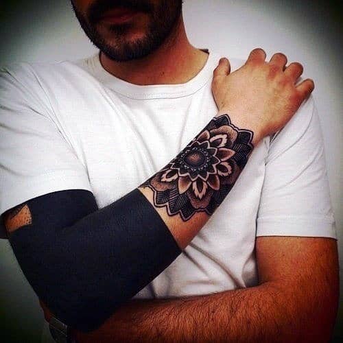 Mens Full Blackwork Tattoo Half Sleeve Design Ideas