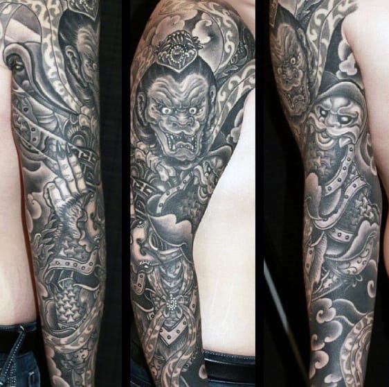 Mens Full Sleeve Monkey King Tattoo Deisgns