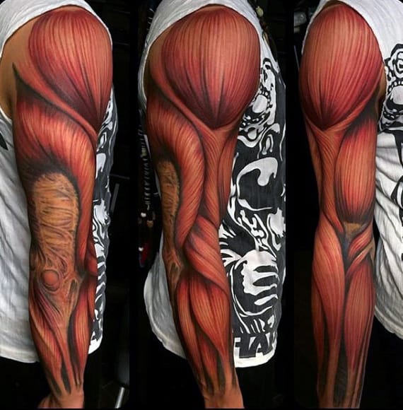 Mens Full Sleeve Muscle Tatoto Design Ideas