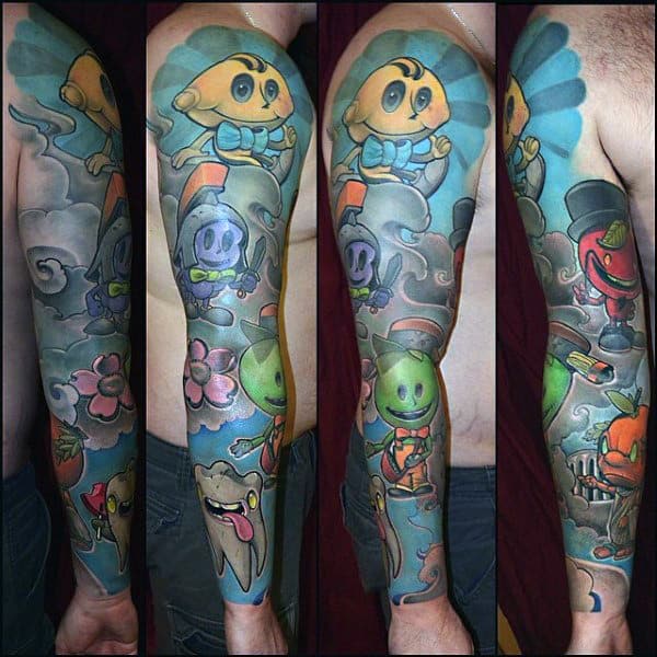 Mens Full Sleeves Cute New School Tattoo