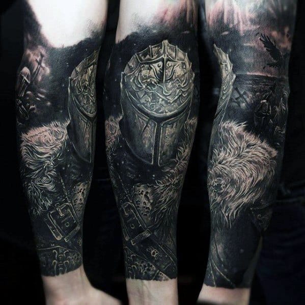 Mens Gamer Tattoo Forearm Sleeve