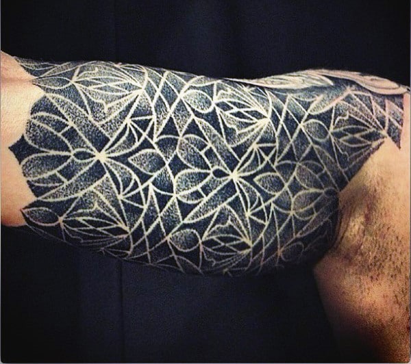 Mens Geometric Shapes Tattoos On Bicep