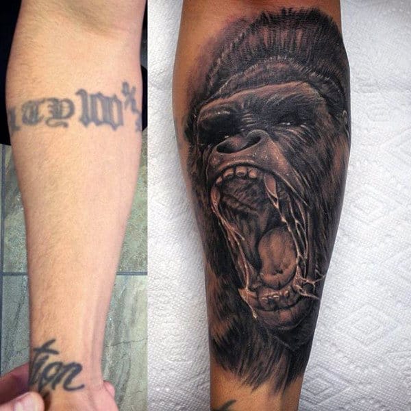 Mens Gorilla Tattoo Designs