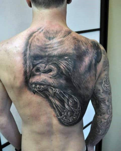 Mens Gorilla Tattoo