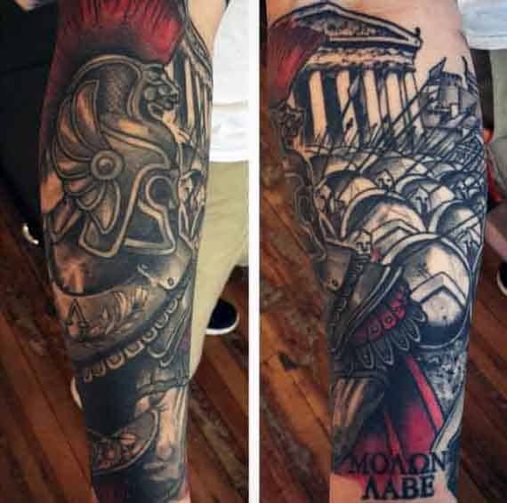 Men's Greek Spartan Tattoos