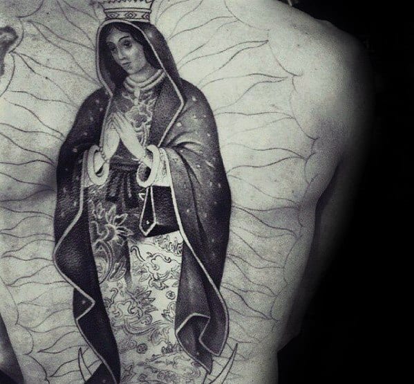 Mens Guadalupe Tattoo Ideas Full Back