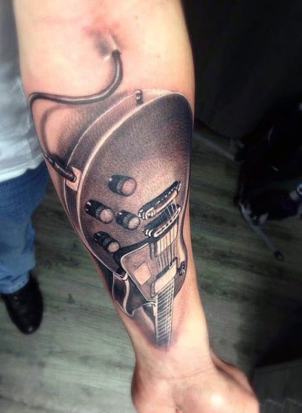 Men's Guitar Tattoos