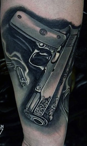 Men's Gun Tattoos
