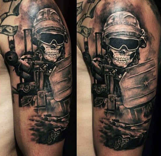 Men's Guns Tattoo