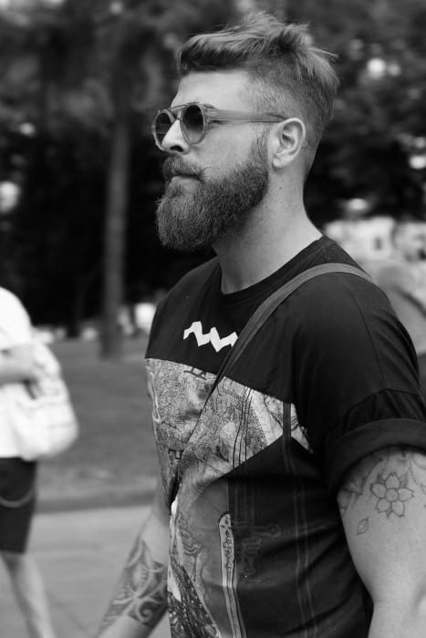 Mens Hair Hipster Messy Taper Fade