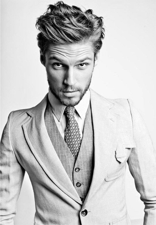 Textured messy quiff