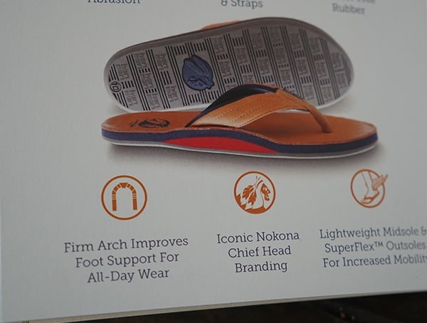 Mens Hari Mari X Nokona Flip Flops Detail