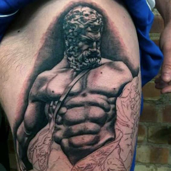 Mens Hercules Thigh Tattoo Ideas
