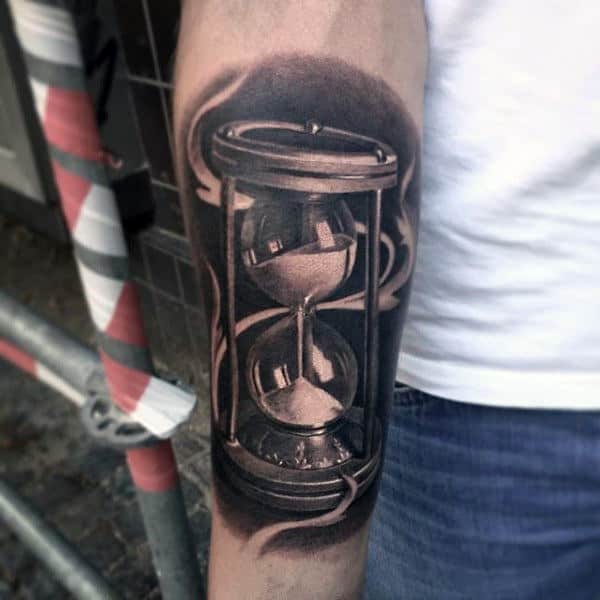 Mens Hourglass Tattoo Design