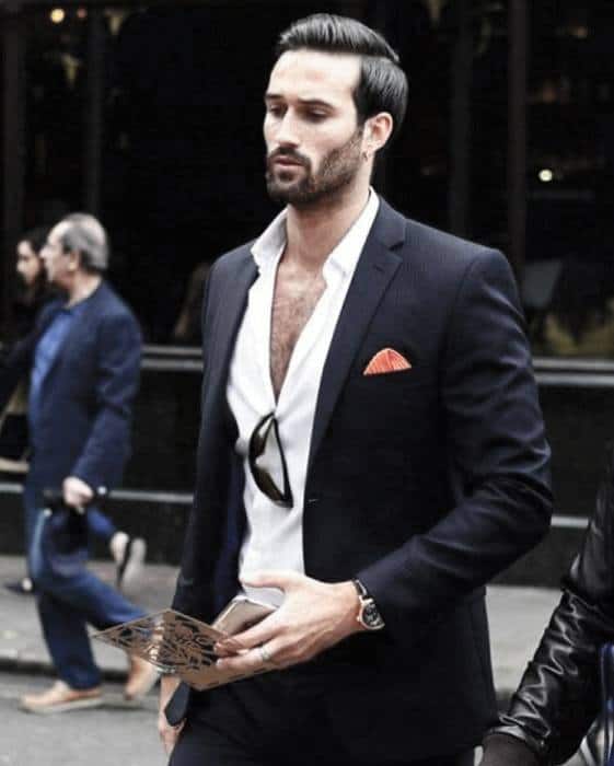 Mens How To Wear A Suit Without A Tie Casual Navy And White Outfits Styles