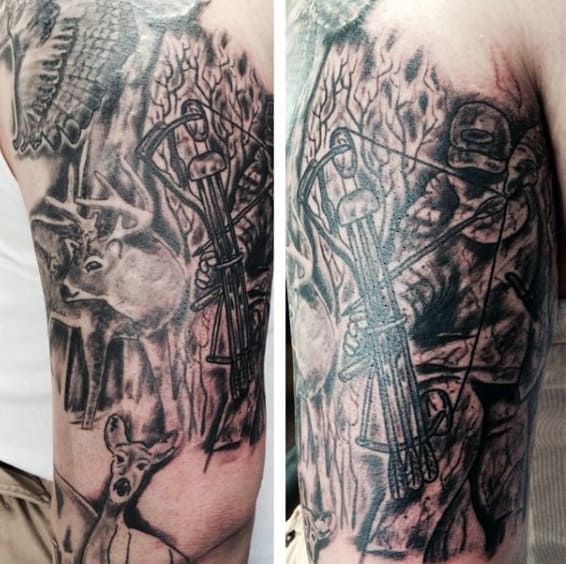Men's Hunting And Fishing Tattoos