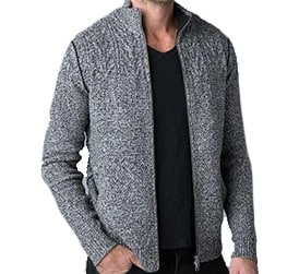 Mens Kinross Marled Cable Full Zip Cardigan Purchase