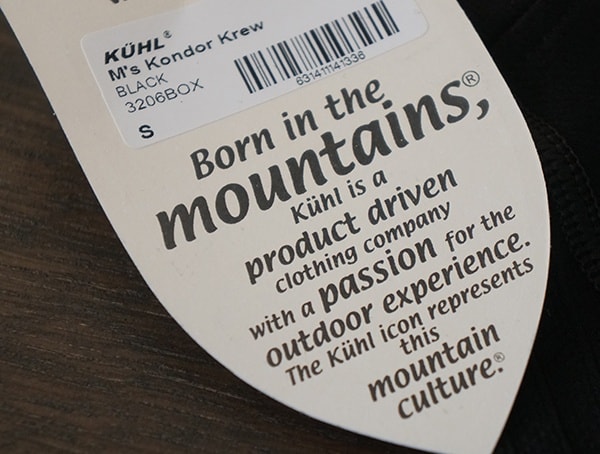 Mens Kuhl Kondor Krew Base Layer Born In The Mountains Tag